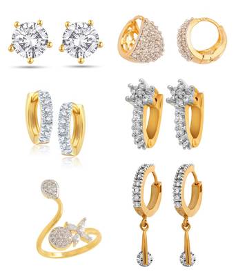 White Cubic Zirconia Earrings 1