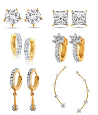 White cubic zirconia earrings 1