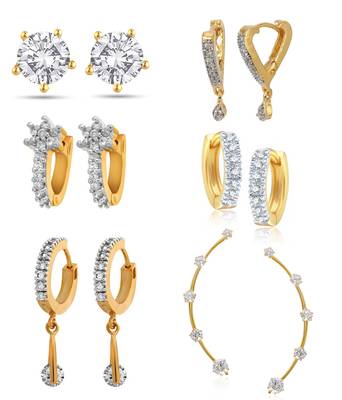 White cubic zirconia earrings 1