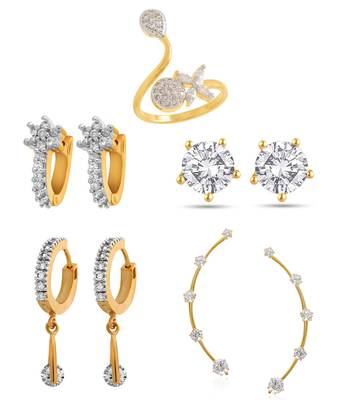 White cubic zirconia earrings 1