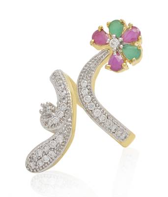 White cubic zirconia earrings 4