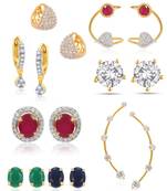 White cubic zirconia earrings