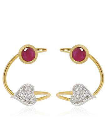 White cubic zirconia earrings 3