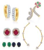 White cubic zirconia earrings