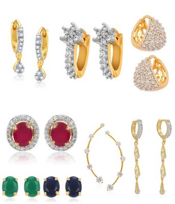 White cubic zirconia earrings 1