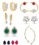 White cubic zirconia earrings