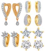 White cubic zirconia earrings