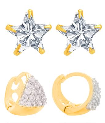 White cubic zirconia earrings 1