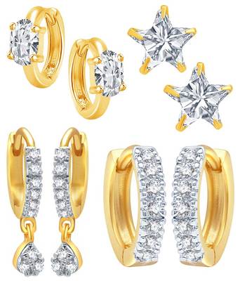 White cubic zirconia earrings 1