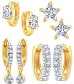 White cubic zirconia earrings