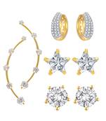 White cubic zirconia earrings