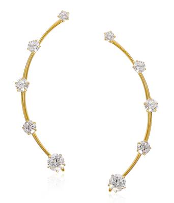 White cubic zirconia earrings 2