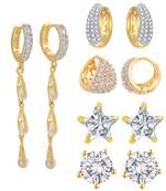 White cubic zirconia earrings