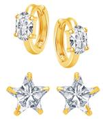 White cubic zirconia earrings