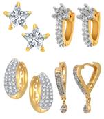 White cubic zirconia earrings