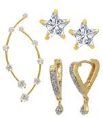 White cubic zirconia earrings