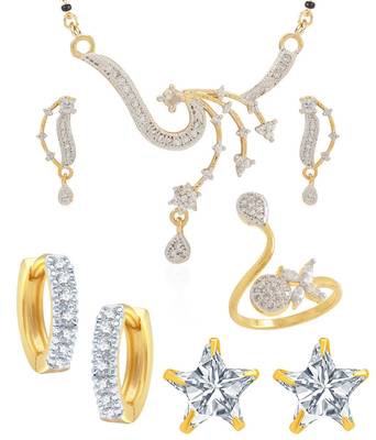 White cubic zirconia earrings 1
