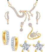 White cubic zirconia earrings