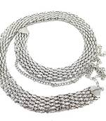 Silver silver plated waist belt
