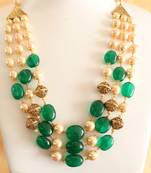 Royal Semiprecious Stone Multilayer Necklace Set