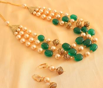 Royal Semiprecious Stone Multilayer Necklace Set 2