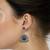 Seductive 34.4 Grams Handmade Alloy Oxidized 3 Mm Green Crystals And Round Jhumki Jewellery