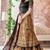 Party Wear Lehenga-Coffee Brown & Mustard Yellow