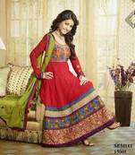 Gorgeous Wedding Red Anarkali Suit By Heena Khan