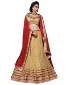 Chicku net embroidered unstitched lehenga choli
