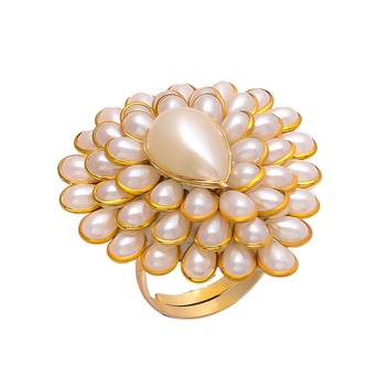 White Pearl Pacchi Work Ring 1