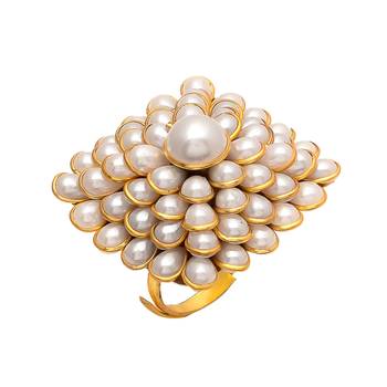 White Pearl Pacchi Work Ring 1