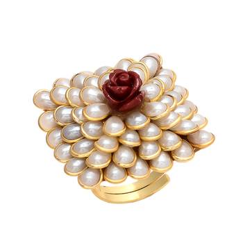 Red White Pearl Pacchi Work 1