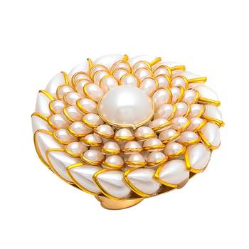 White Pearl Pacchi Work Ring 1