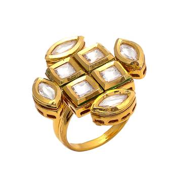 Golden Kundan Ring 1