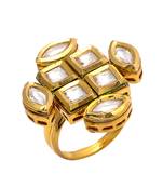 Golden Kundan Ring
