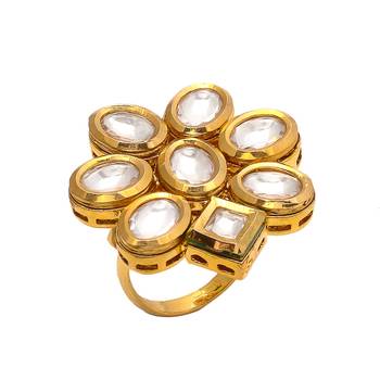 Golden Kundan Ring 1