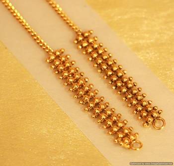 Gold Look Fine Ear Chain 2