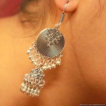 Silver Plated Antique Long Danglers 3