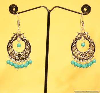 Silver Plated Antique Peacock Earrings 1