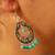 Silver Plated Antique Peacock Earrings
