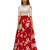 Bollywood Lehenga - Shraddha Kapoor Red & White Party Wear Crop Top Semi-stitched Lehenga Choli