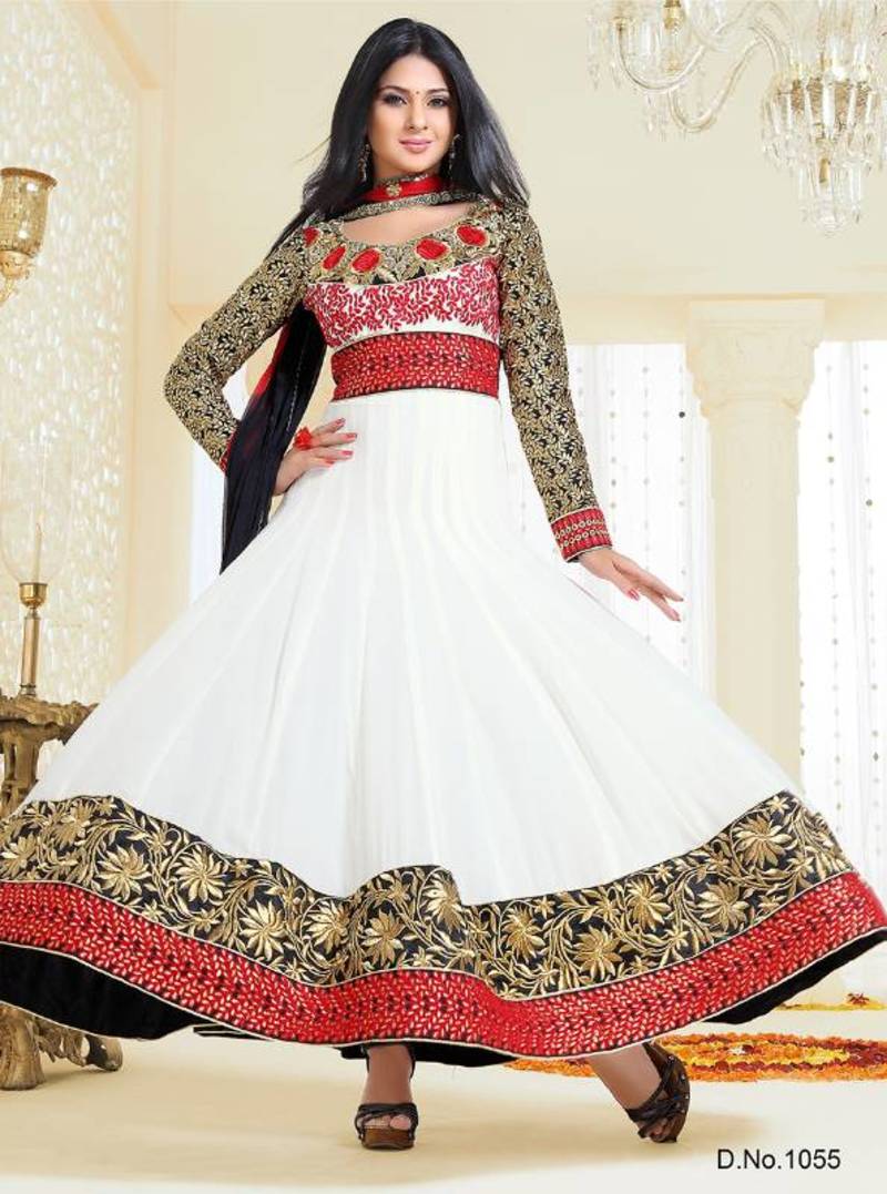 OffWhite Colour Bamberg Salwar Kameez By Fabfiza