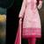 Light Pink embroidered chanderi Straight Suit Dress Material