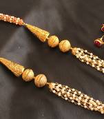 Royal Designer Ruby Pearl Necklace Set