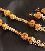 Royal Designer Multi Colour Pearl Necklace Set