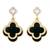 Floral Shape Black colour alloy Earrings for girls and womens.