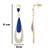 Drop  Shape Blue colour alloy Earrings for girls and womens