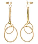 Round  Shape Gold colour alloy Earrings for girls and womens