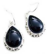 enticing Black Onyx Sterling Silver Black Earring jaipur gift