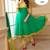 Latest designer yellow and aqua green long anarkali dress
